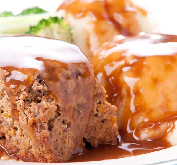 meatloaf and mashed potatoes