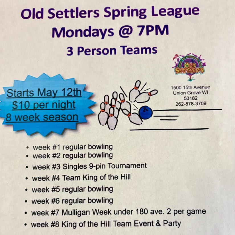 Ask about our spring bowling league