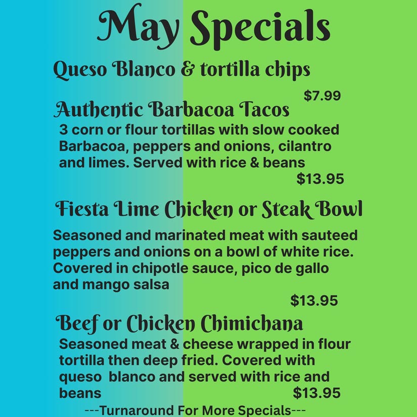 May Specials